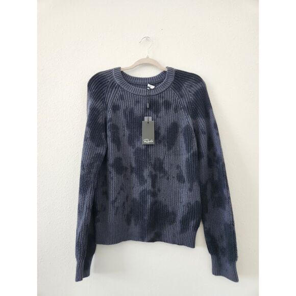 Rails - Navy Blue & Onyx Black Tie-Dye Crewneck Sweater | Size S‎ - Picture 2 of 6
